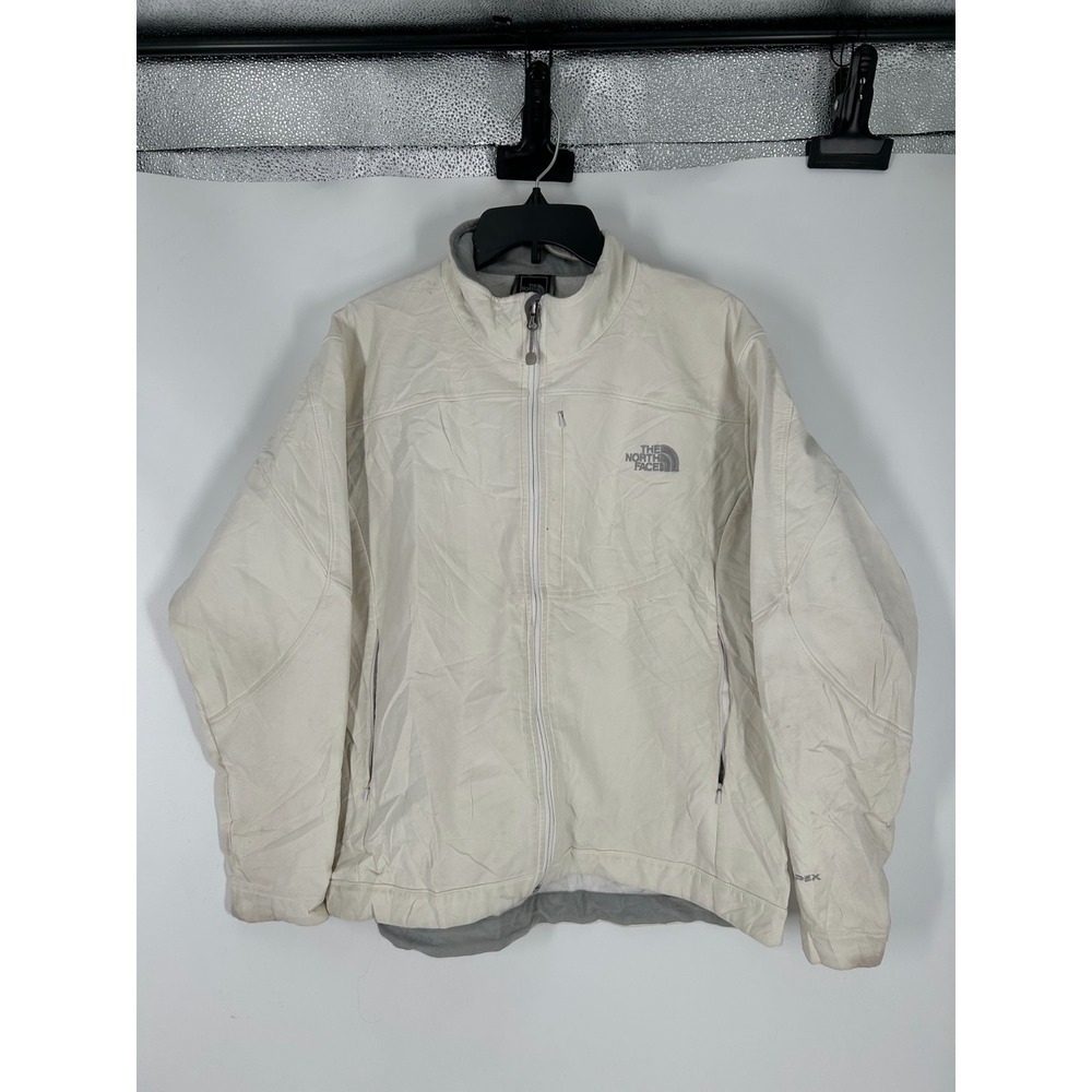 The North‎ Face Apex Bionic Soft Shell Jacket Womens XL TNF Apex White Full Zip